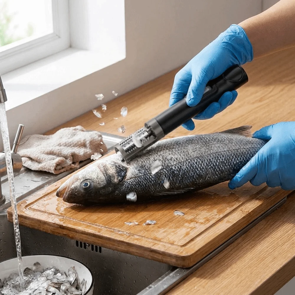 Cordless Electric Fish Scaler Left/Right Rotation 125W Electric Fish Scale Scraper Professional Efficient Fish Scale Remover
Cordless Electric Fish Scaler Left/Right Rotation 125W Electric Fish Scale Scraper Professional Efficient Fish Scale Remover