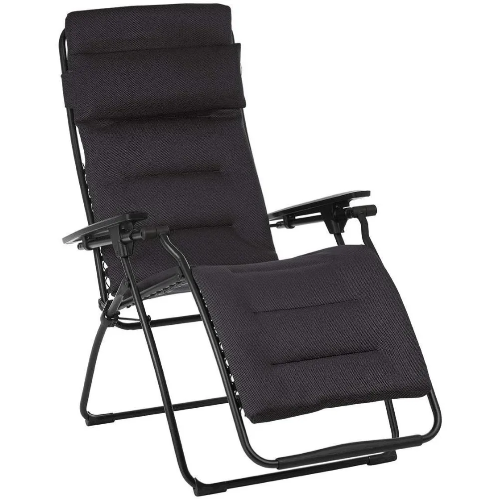 Futura Air Comfort Zero Gravity Recliner (Acier Black) Мягкое складное кресло для улицы с откидной спинкой
Futura Air Comfort Zero Gravity Recliner (Acier Black) Мягкое складное кресло для улицы с откидной спинкой