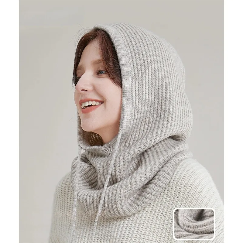 Шапка из 100% чистой шерсти и шеи в одном осенью и зимнем шарфе с капюшоном и чехлом на шею, однотонная толстая шапка в стиле баалка для пеших прогулок
Шапка из 100% чистой шерсти и шеи в одном осенью и зимнем шарфе с капюшоном и чехлом на шею, однотонная толстая шапка в стиле баалка для пеших прогулок