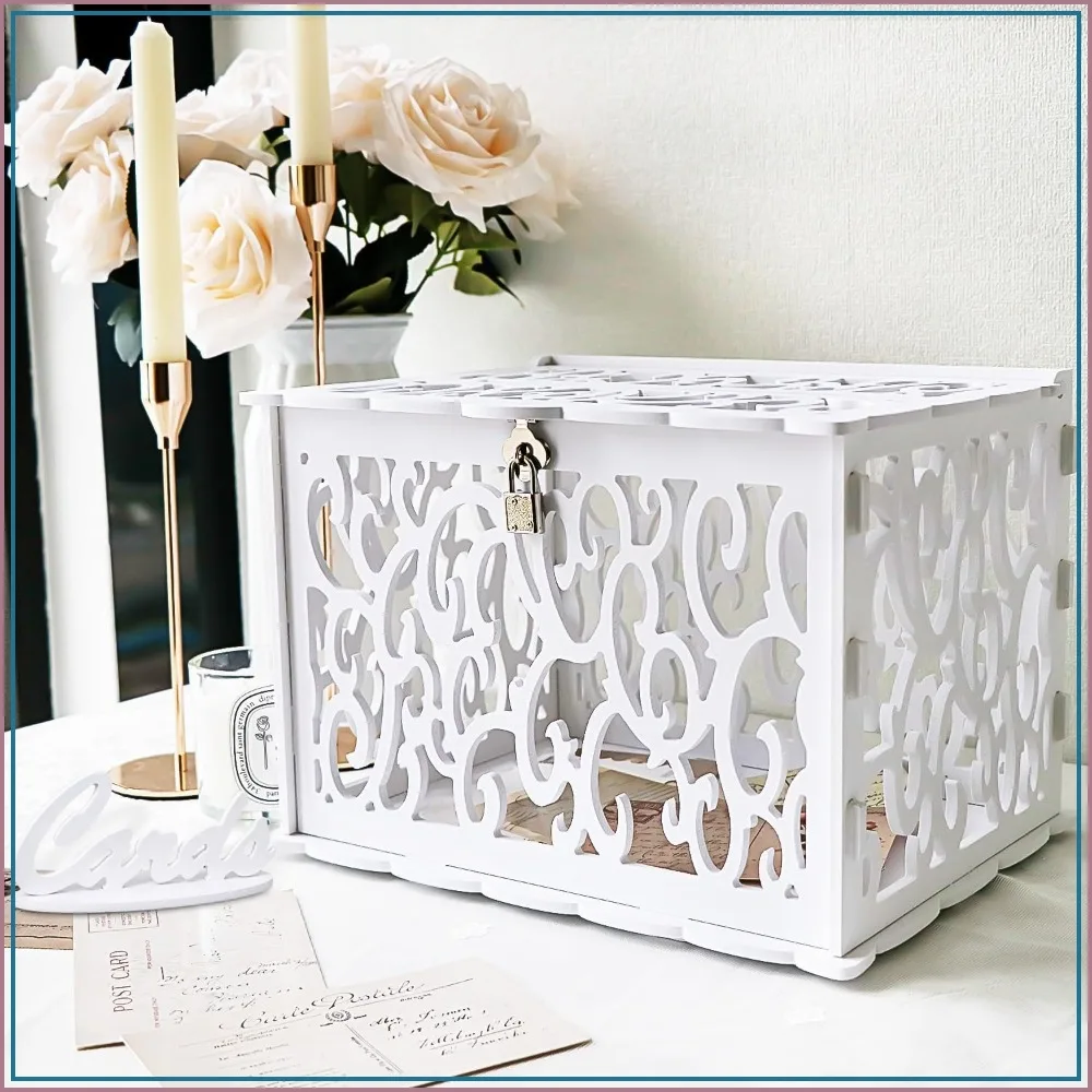 DIY White Card Box with Lock, Perfect for Weddings, Baby Showers, Birthdays, Graduation
DIY White Card Box with Lock, Perfect for Weddings, Baby Showers, Birthdays, Graduation
