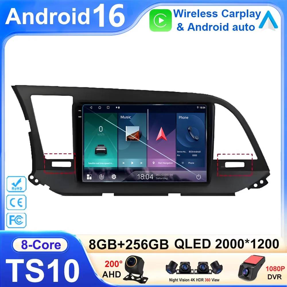 Android 16 Car Radio For Hyundai Elantra 6 2016 2017 2018 Multimedia Player Navigation Carplay Audio Auto Speakers 2 Din WIFI
Android 16 Car Radio For Hyundai Elantra 6 2016 2017 2018 Multimedia Player Navigation Carplay Audio Auto Speakers 2 Din WIFI