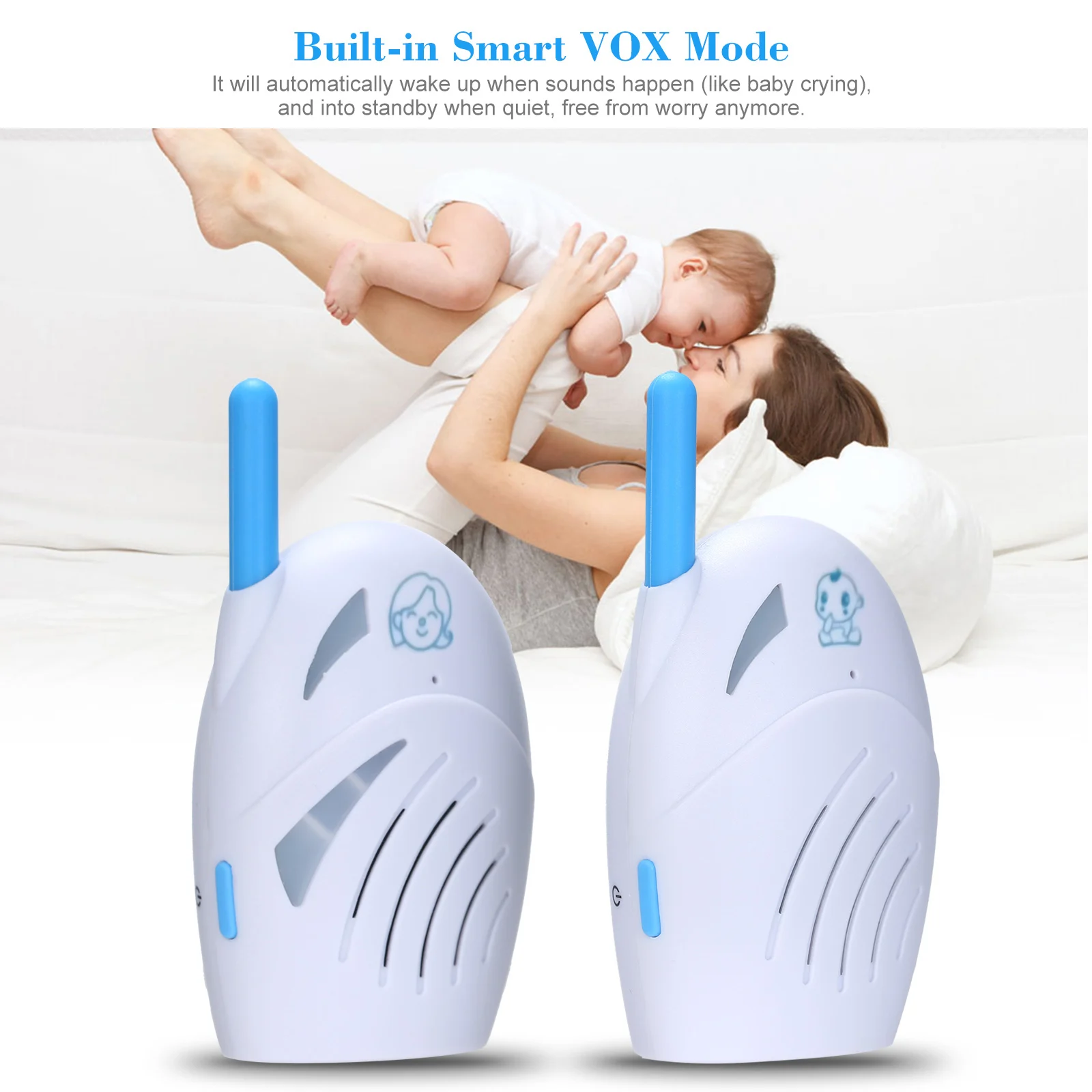 Portable Baby Monitor 2.4GHz Wireless Digital Audio Two Way Talk Crystal Clear Baby Cry Detector Sensitive Transmission Safety
Portable Baby Monitor 2.4GHz Wireless Digital Audio Two Way Talk Crystal Clear Baby Cry Detector Sensitive Transmission Safety