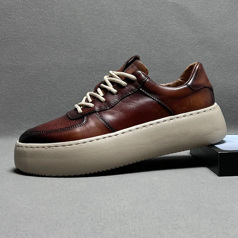 Men Flat Shoes Genuine Leather Male Platform Shoes Thick Sole Zapatos Hombre E50
Men Flat Shoes Genuine Leather Male Platform Shoes Thick Sole Zapatos Hombre E50