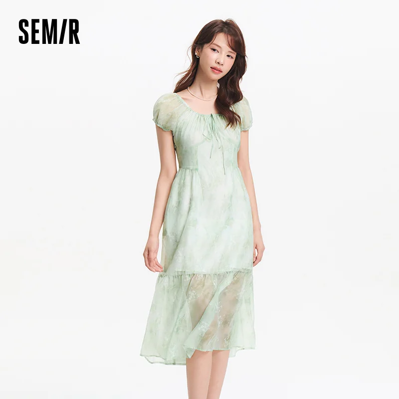 Semir шифоновое платье макси с U-образным вырезом, женское нежное лето 2023, новое милое платье с цветочным принтом в романтическом стиле
Semir шифоновое платье макси с U-образным вырезом, женское нежное лето 2023, новое милое платье с цветочным принтом в романтическом стиле