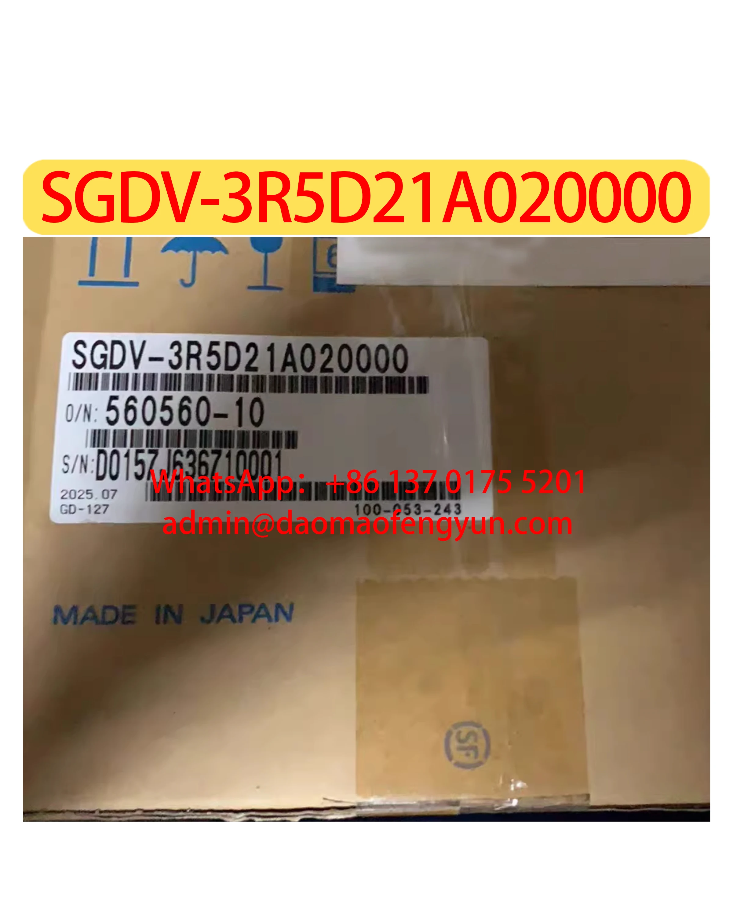 SGDV-3R5D21A020000 Совершенно новый оригинальный сервопривод, быстрая доставка
SGDV-3R5D21A020000 Совершенно новый оригинальный сервопривод, быстрая доставка