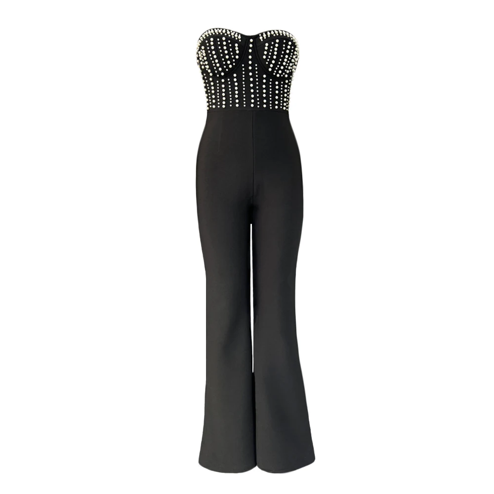 Women Beading Bandage Jumpsuits Sexy Sleeveless Long Pants Clothes Elegant Outfits Jumpsuits
Women Beading Bandage Jumpsuits Sexy Sleeveless Long Pants Clothes Elegant Outfits Jumpsuits
