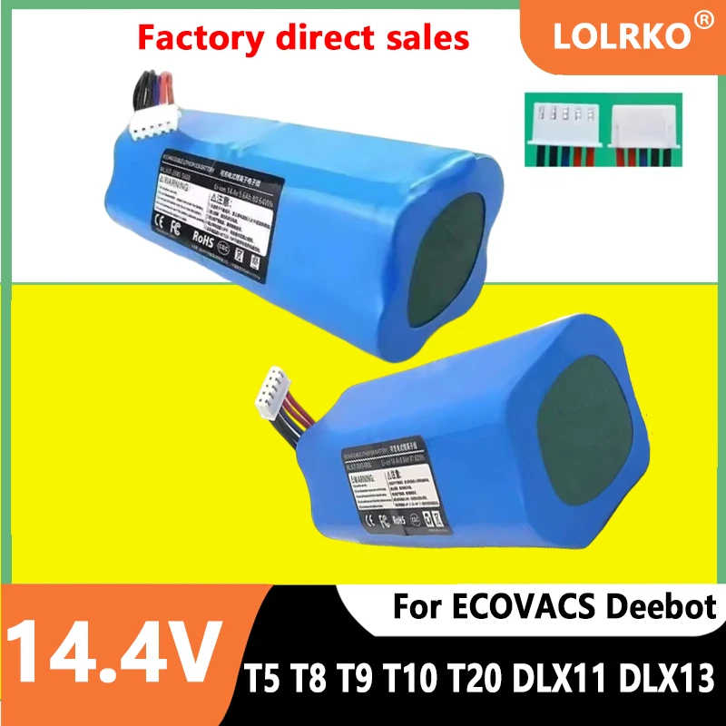 12800mAh Battery Replacement For ecovacs T5 T8 T9 T10 T20 DLX11 DLX13 DLN12 X1 X1omni X1 Deebot Ozmo Sweeping robot battery
12800mAh Battery Replacement For ecovacs T5 T8 T9 T10 T20 DLX11 DLX13 DLN12 X1 X1omni X1 Deebot Ozmo Sweeping robot battery