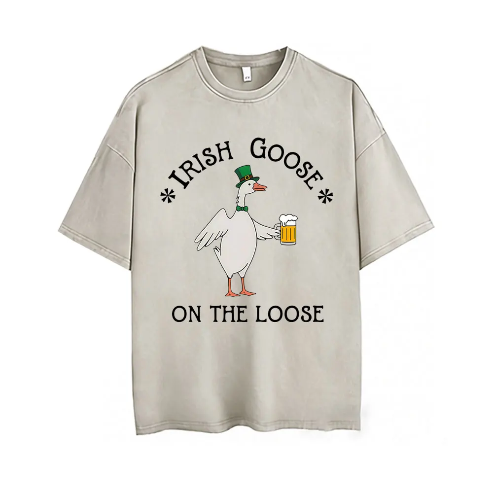 Irish Goose on The Loose Funny Meme Graphic T Shirt Men Women Casual Cotton Vintage Washed T-shirt Oversized T-shirts Streetwear
Irish Goose on The Loose Funny Meme Graphic T Shirt Men Women Casual Cotton Vintage Washed T-shirt Oversized T-shirts Streetwear