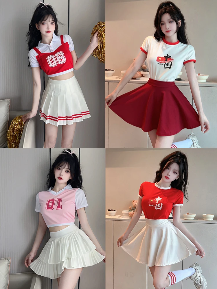 Fitness Dance Team Uniform Women's Ensemble Cotton Stage Performance Outfit Cheerleading Costume Football Babes Gymnastics Set
Fitness Dance Team Uniform Women's Ensemble Cotton Stage Performance Outfit Cheerleading Costume Football Babes Gymnastics Set