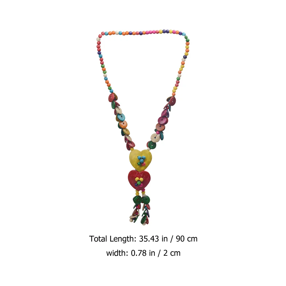 Double Heart Wood Beaded Necklace Colorful Coconuts Shell Bohemian Style for Women Beach Party Daily Wear Statement Jewelry
Double Heart Wood Beaded Necklace Colorful Coconuts Shell Bohemian Style for Women Beach Party Daily Wear Statement Jewelry