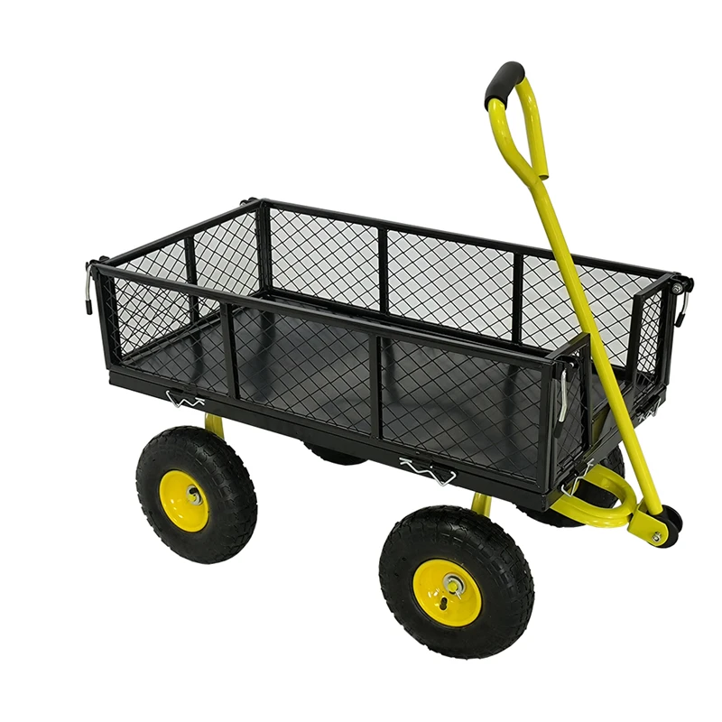 Utility Hand Tool Cart Iron Steel Mesh Deck Wagon Small Powder Coated Garden Cart
Utility Hand Tool Cart Iron Steel Mesh Deck Wagon Small Powder Coated Garden Cart