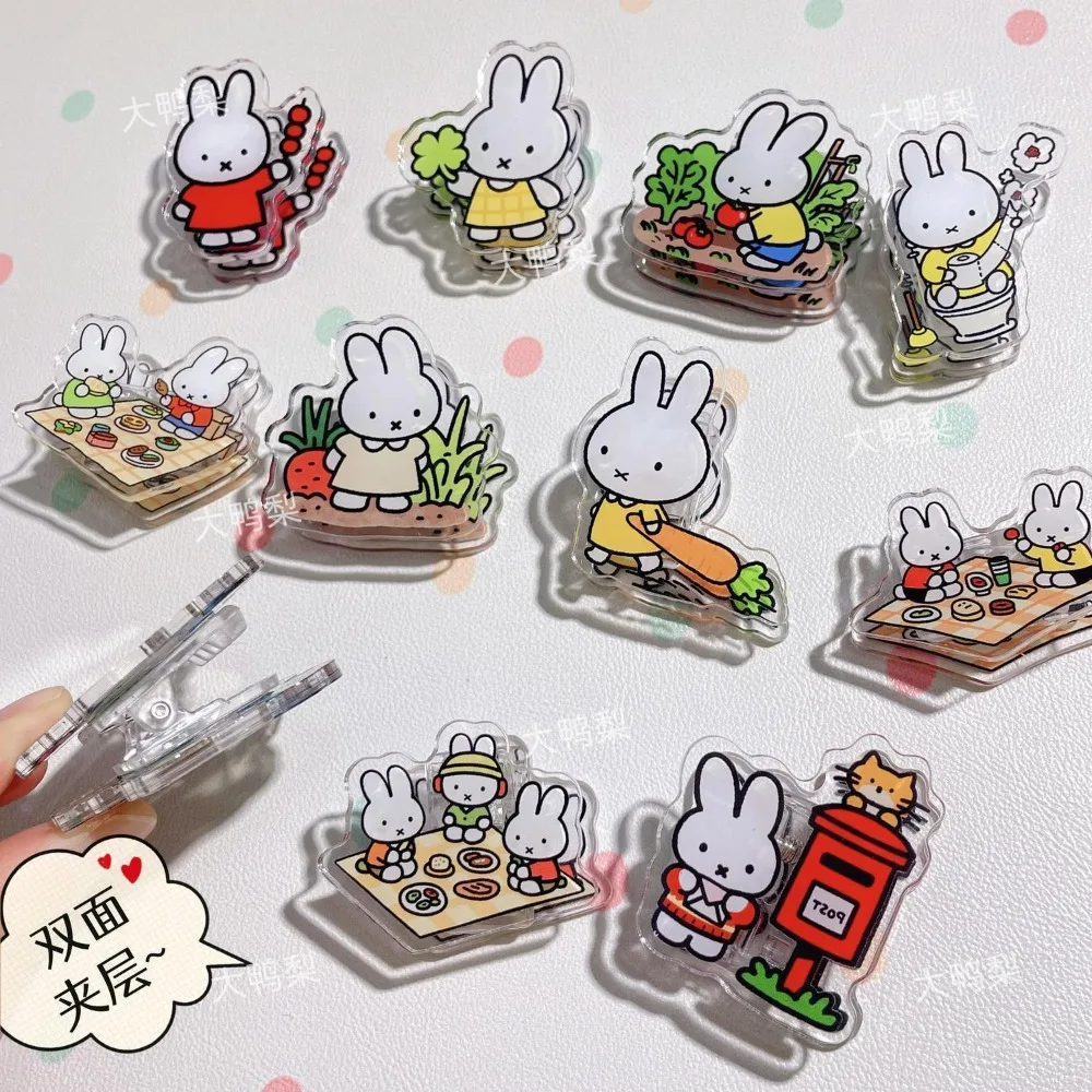 5Pcs Miffy Cute Cartoon Acrylic Clip Thickened Double-sided PP Sticky Note Exam Paper Storage Clip Student Office Stationery
5Pcs Miffy Cute Cartoon Acrylic Clip Thickened Double-sided PP Sticky Note Exam Paper Storage Clip Student Office Stationery
