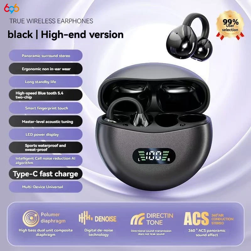 2025 New Men Women Open Ear Clip Wireless Headphone Blue Tooth 5.4 Earbuds Sports Waterproof Earphones HD Call LED Power Display
2025 New Men Women Open Ear Clip Wireless Headphone Blue Tooth 5.4 Earbuds Sports Waterproof Earphones HD Call LED Power Display