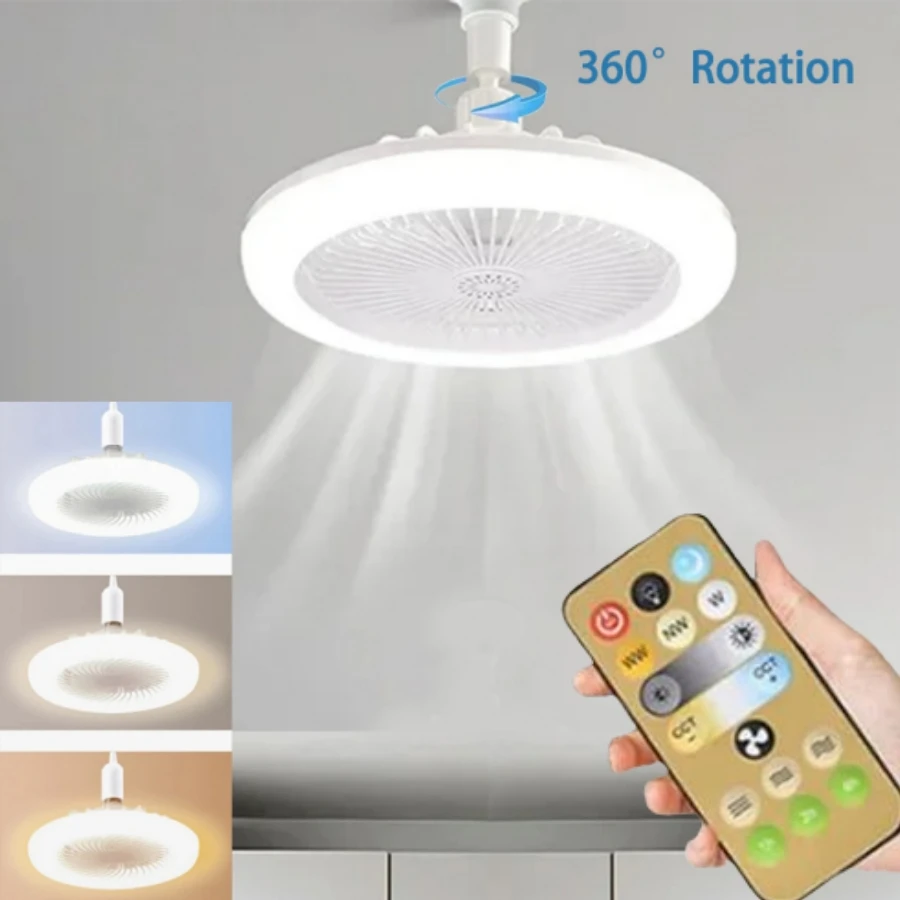 LED Ceiling Fan Lamp With Remote Control 360 Universal Rotating E27 Converter Base 3-speed Timer For Living Room Bedroom Fan
LED Ceiling Fan Lamp With Remote Control 360 Universal Rotating E27 Converter Base 3-speed Timer For Living Room Bedroom Fan