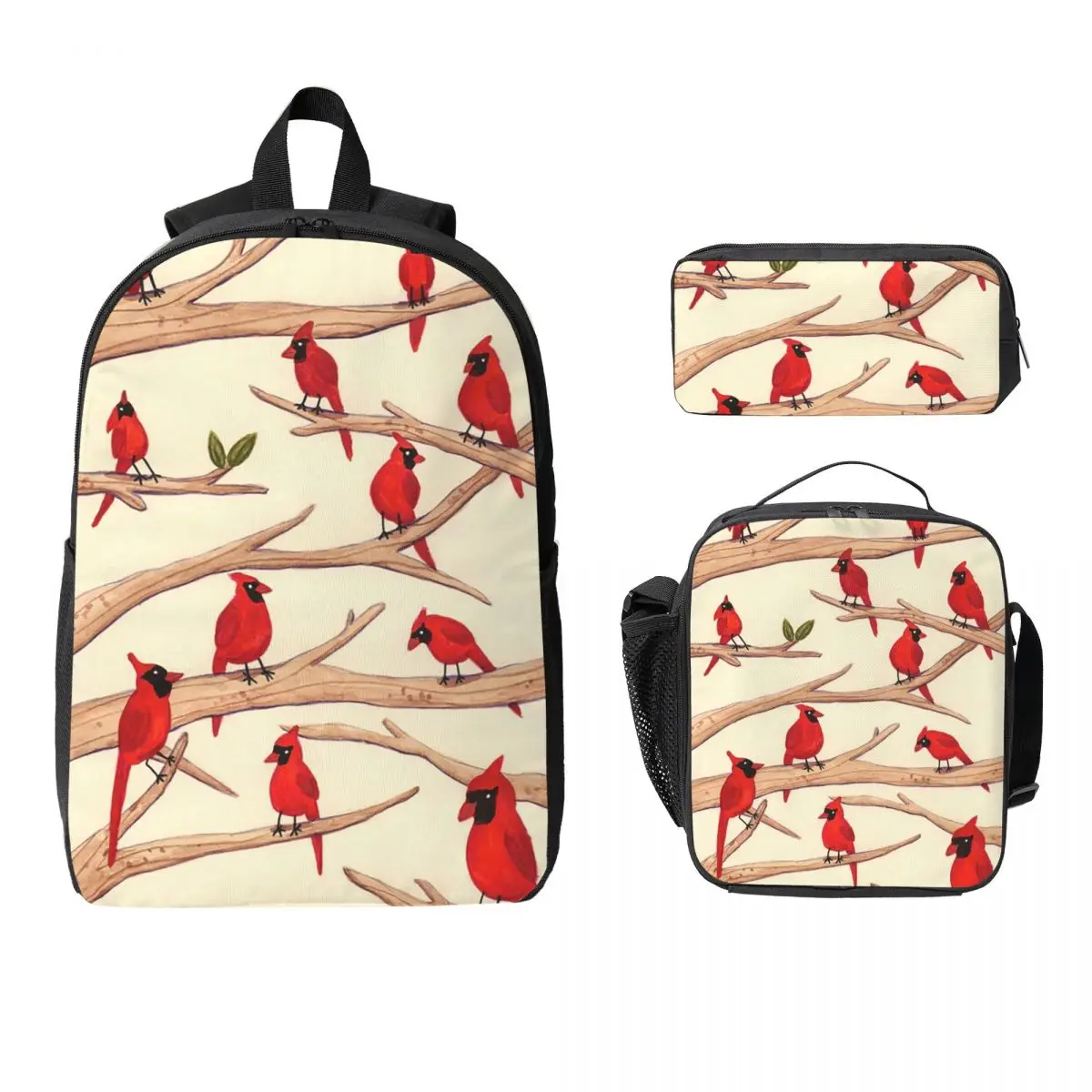 Cardinals Backpack Student Boys Girls BookBag School Bag Computer Shoulder Bags 3ps Insulated Lunch Bag Pencil Case 
Cardinals Backpack Student Boys Girls BookBag School Bag Computer Shoulder Bags 3ps Insulated Lunch Bag Pencil Case