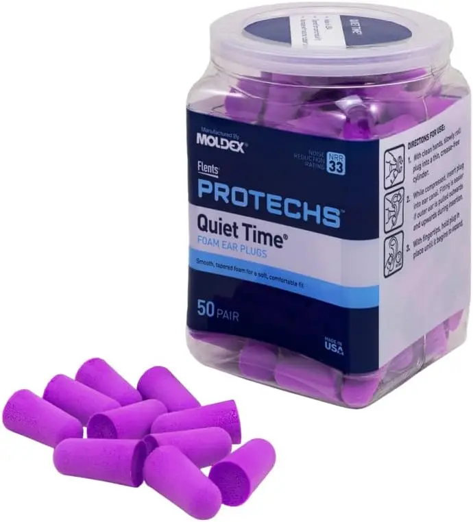Disposable Foam Ear Plugs, 50 Pair, NRR 33, Noise Cancelling for Sleeping, Snoring, Travel, Work, Concerts, Purple
Disposable Foam Ear Plugs, 50 Pair, NRR 33, Noise Cancelling for Sleeping, Snoring, Travel, Work, Concerts, Purple