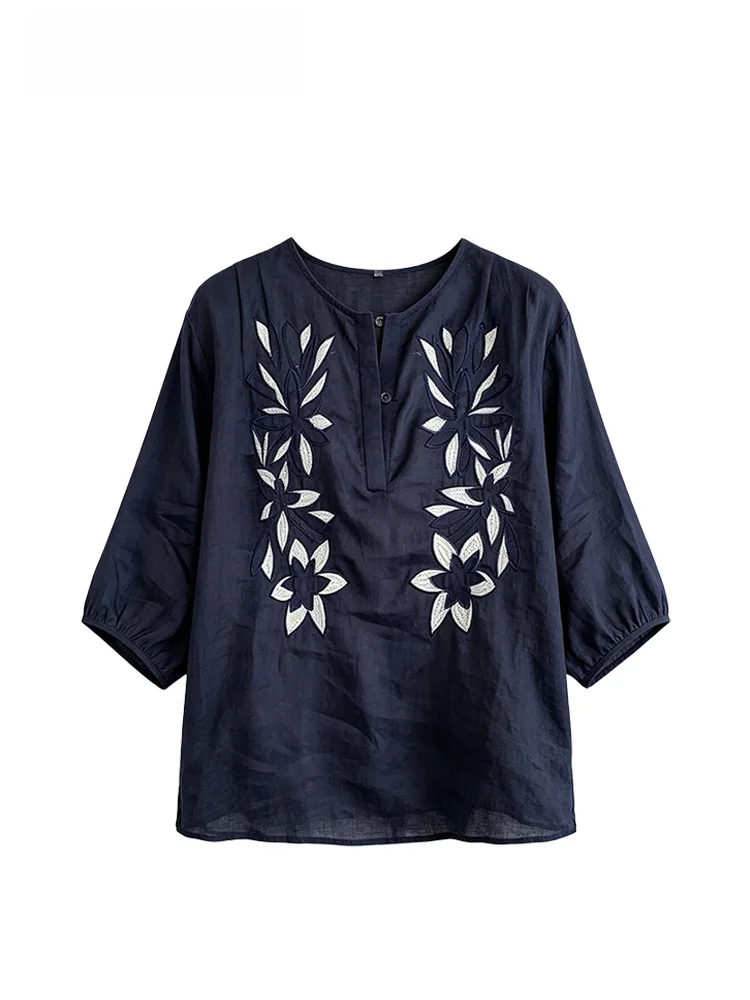 Loose Fit Short Sleeve Women's Shirt Summer Breathable Cotton Linen Casual Style V-Neck Top for plus Size Girls
Loose Fit Short Sleeve Women's Shirt Summer Breathable Cotton Linen Casual Style V-Neck Top for plus Size Girls