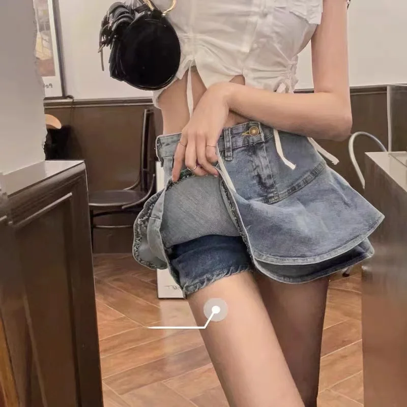 High Waist Oversize Design Half Body Skirt with Lace Trim Denim Women's Summer 2024 New Style Super Short Fish Tail Skirt
High Waist Oversize Design Half Body Skirt with Lace Trim Denim Women's Summer 2024 New Style Super Short Fish Tail Skirt