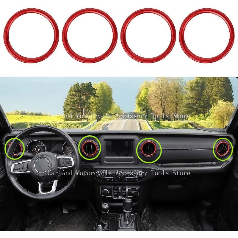 Декоративное кольцо вентиляционного отверстия кондиционера подходит для нашивки центрального вентиляционного отверстия Wrangler JL JLU 18-23
Декоративное кольцо вентиляционного отверстия кондиционера подходит для нашивки центрального вентиляционного отверстия Wrangler JL JLU 18-23