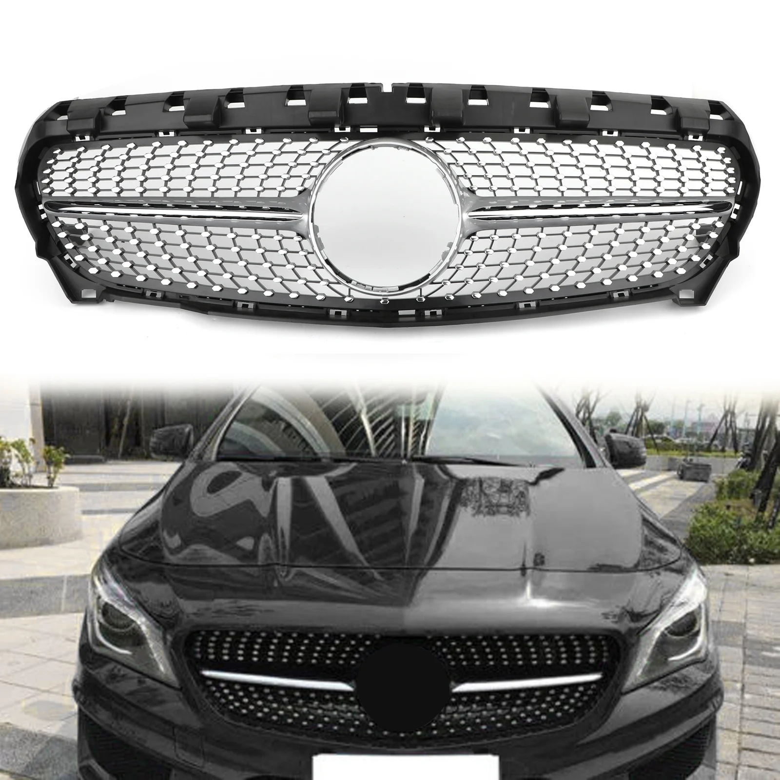 Artudatech Diamond star grille grill Fit for Mercedes Benz R117 W117 CLA250 2013-2019 Silver
Artudatech Diamond star grille grill Fit for Mercedes Benz R117 W117 CLA250 2013-2019 Silver