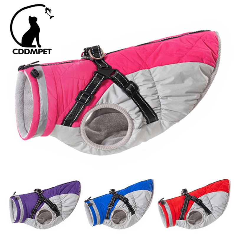 Winter Thicken Dog Jacket Warm with Harness Pet Coat Waterproof Puppy Cotton Vest for Small Large Dogs Clothes Labrador Costumes
Winter Thicken Dog Jacket Warm with Harness Pet Coat Waterproof Puppy Cotton Vest for Small Large Dogs Clothes Labrador Costumes