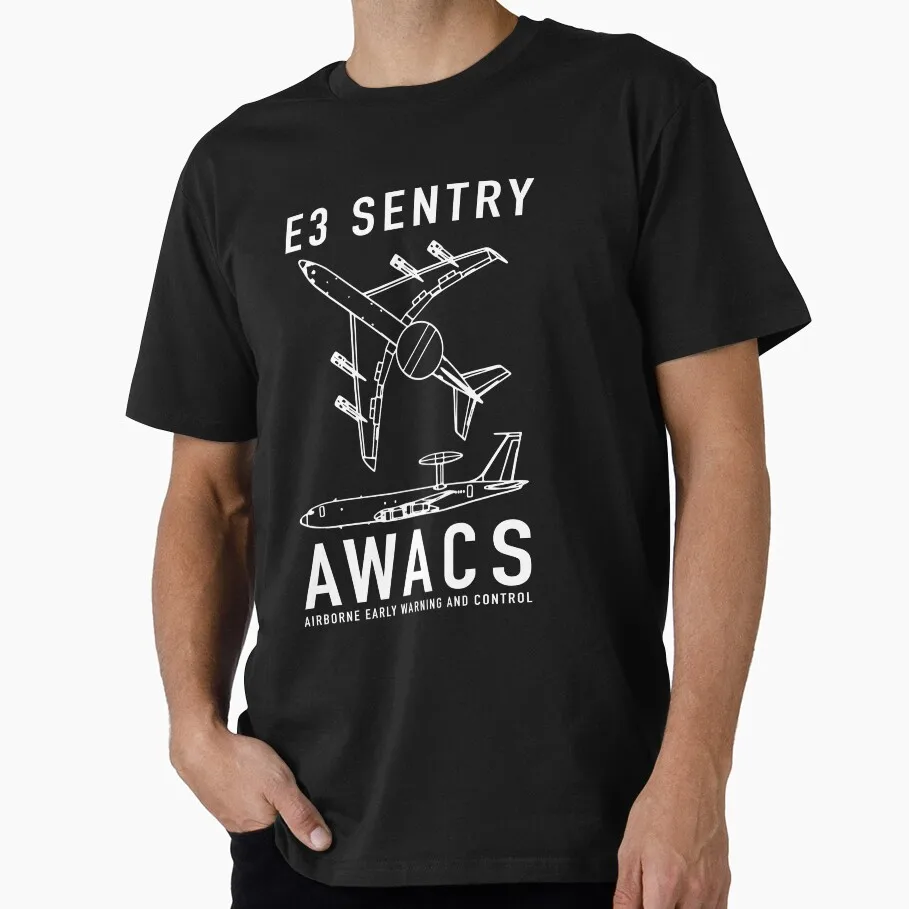 E-3 Sentry AWACS Early Warning Aircraft Plane Blueprints T Shirt 100% cotton Short Sleeve Graphic Clothes All size tee S-6XL
E-3 Sentry AWACS Early Warning Aircraft Plane Blueprints T Shirt 100% cotton Short Sleeve Graphic Clothes All size tee S-6XL