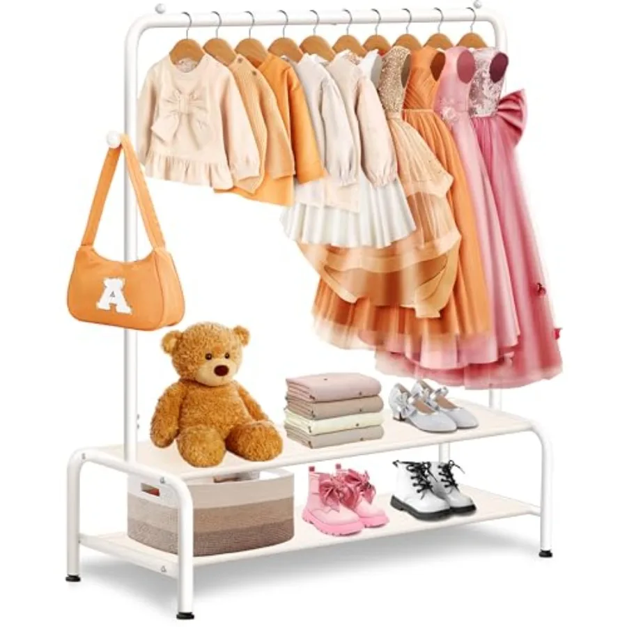 Clothing Rack - Dress Up Clothes Rack - Baby Toddler Closet - Mini Freestanding Coat Racks with 2 Fabric Shelves - Small Costum
Clothing Rack - Dress Up Clothes Rack - Baby Toddler Closet - Mini Freestanding Coat Racks with 2 Fabric Shelves - Small Costum