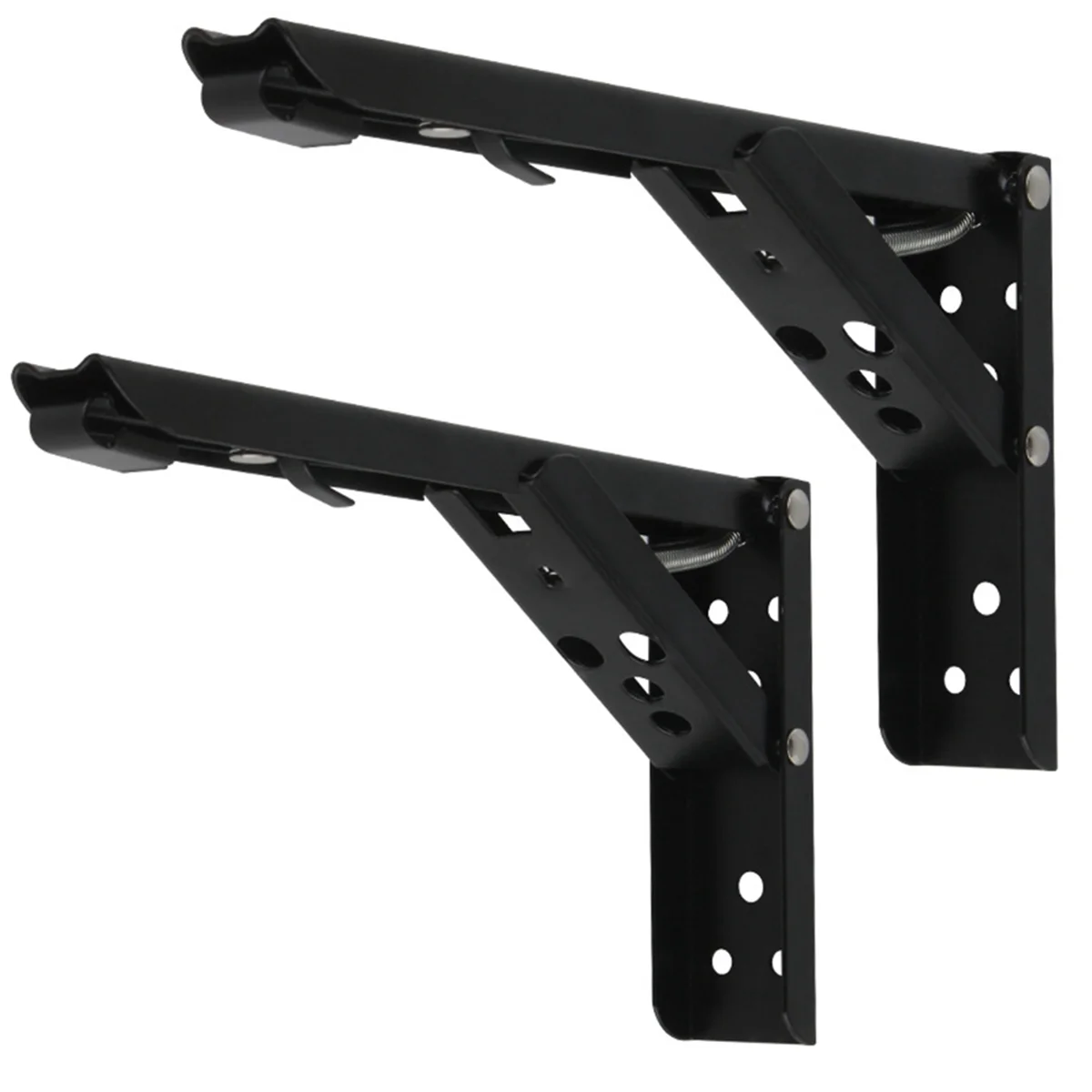 SSR 8 Inch Heavy Duty Stainless Steel Folding Shelf Brackets, Wall Mounted Bracket for DIY Space - 2pc Black
SSR 8 Inch Heavy Duty Stainless Steel Folding Shelf Brackets, Wall Mounted Bracket for DIY Space - 2pc Black