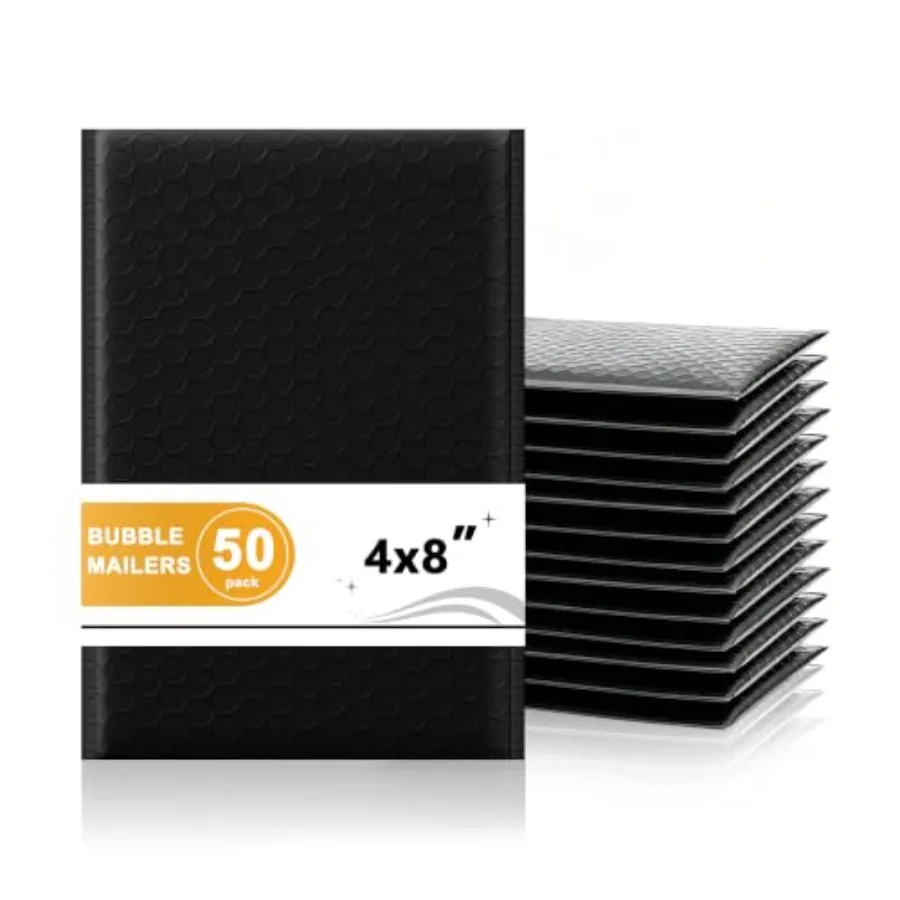 4x8 Inch Bubble Mailers, 50 Pack Self Seal Padded Envelopes Usable Size 4x7" Durable Waterproof Padded Mailers for Small Busine
4x8 Inch Bubble Mailers, 50 Pack Self Seal Padded Envelopes Usable Size 4x7" Durable Waterproof Padded Mailers for Small Busine