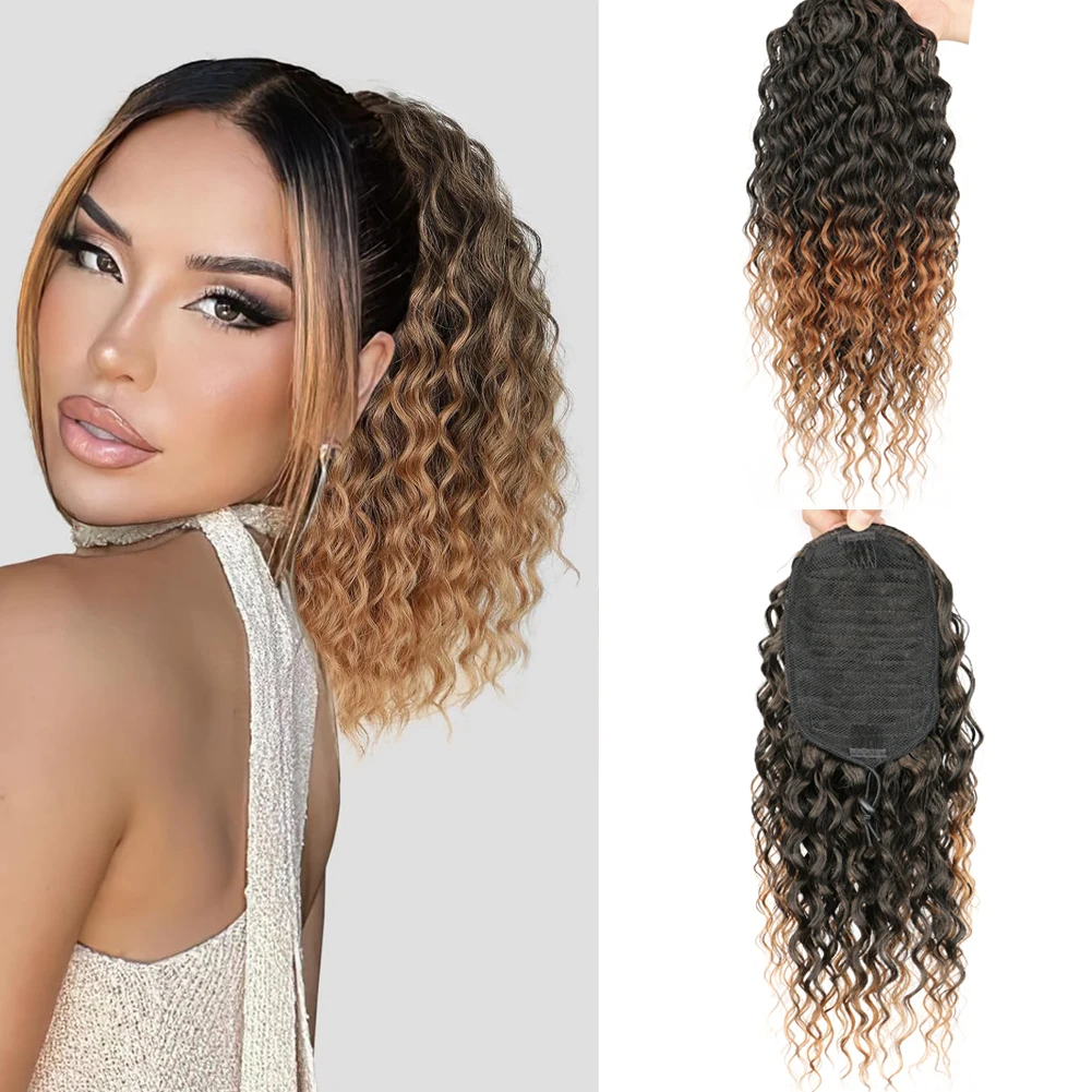 14 Inch Drawstring Ponytail Extension Wavy Curly Fake Ponytail Hair Extensions Short Synthetic Pony Tails Hair Pieces For Women
14 Inch Drawstring Ponytail Extension Wavy Curly Fake Ponytail Hair Extensions Short Synthetic Pony Tails Hair Pieces For Women