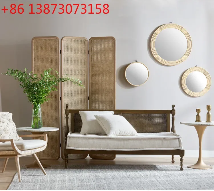 French American solid wood retro old rattan art sofa chair concubine double log carved solid wood fabric sofa
French American solid wood retro old rattan art sofa chair concubine double log carved solid wood fabric sofa