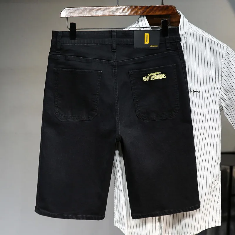Men Black Denim Shorts Summer Half Trousers Stretched Loose Knee Length Thin Plus Size 42 44 46 Cowboy Male Oversized Jeans
Men Black Denim Shorts Summer Half Trousers Stretched Loose Knee Length Thin Plus Size 42 44 46 Cowboy Male Oversized Jeans