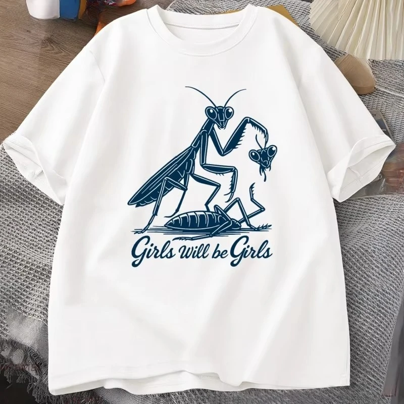 Girls Will Be Girls Graphic Sweatshirt, Funny Feminist Tee, Praying Mantis Print Shirt, Casual Statement Top Shirt for Women
Girls Will Be Girls Graphic Sweatshirt, Funny Feminist Tee, Praying Mantis Print Shirt, Casual Statement Top Shirt for Women