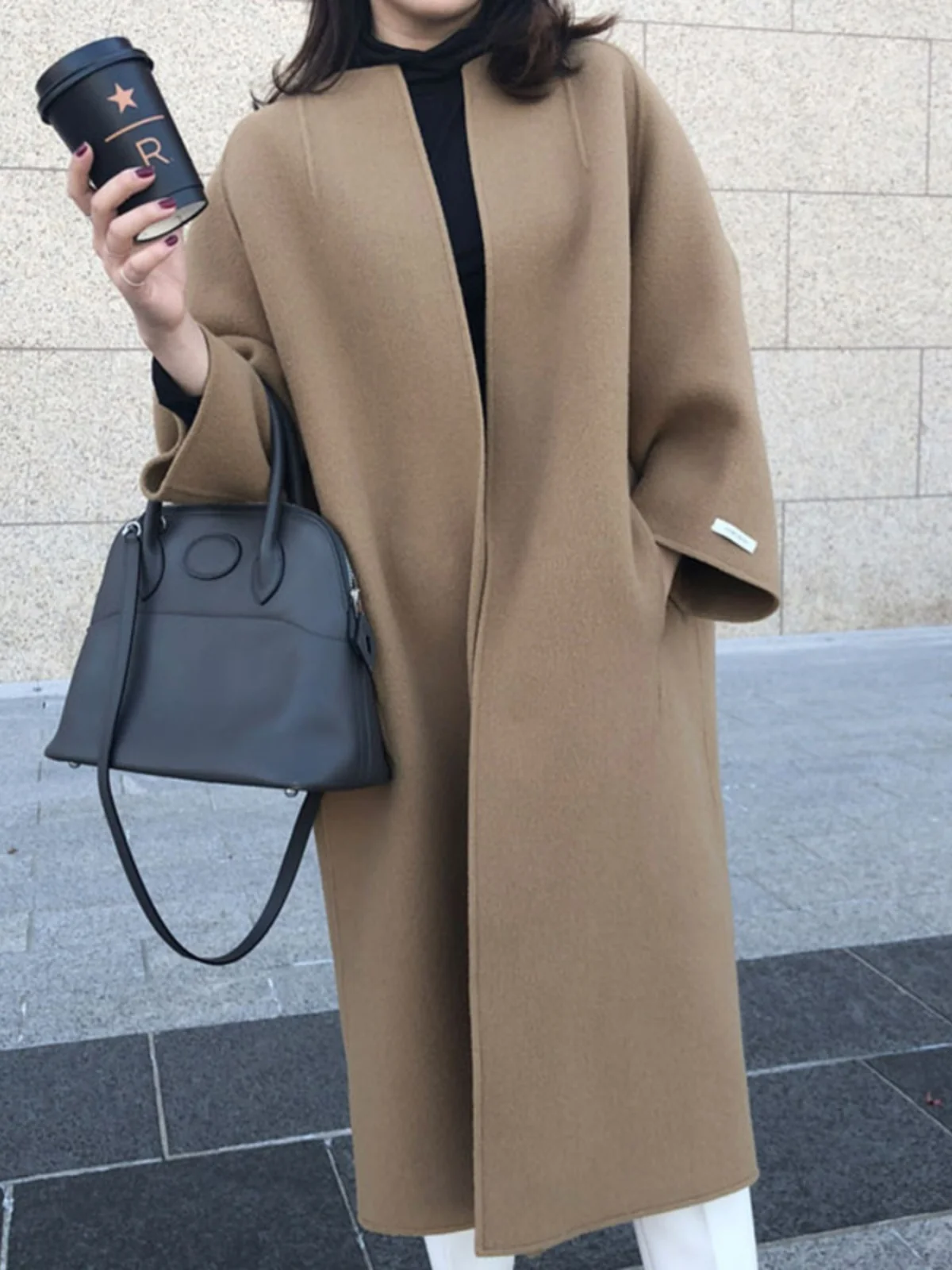 Korean Style round Neck Color Loose Luxury Coat Cardigan Medium Length Long Sleeve Women's Woolen Jacket Commute
Korean Style round Neck Color Loose Luxury Coat Cardigan Medium Length Long Sleeve Women's Woolen Jacket Commute