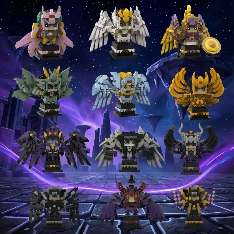 MOC Japanese Anime Series Action Figures Dark Fighter Model Saints Warrior Golden Building Blocks Set DIY Kid Toys Birthday Gift
MOC Japanese Anime Series Action Figures Dark Fighter Model Saints Warrior Golden Building Blocks Set DIY Kid Toys Birthday Gift