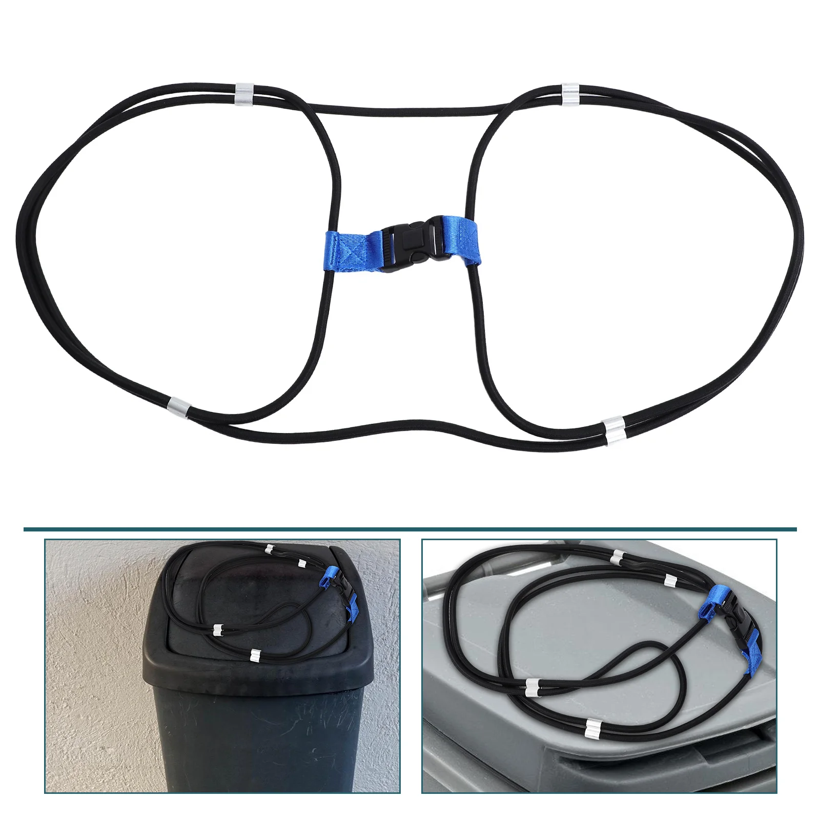 Fixed Rope Trash Can Lock for Dogs Garbage Straps Animals Bin Lid Raccoon Band Bear Proof Outdoor Bungee Cords Bands
Fixed Rope Trash Can Lock for Dogs Garbage Straps Animals Bin Lid Raccoon Band Bear Proof Outdoor Bungee Cords Bands