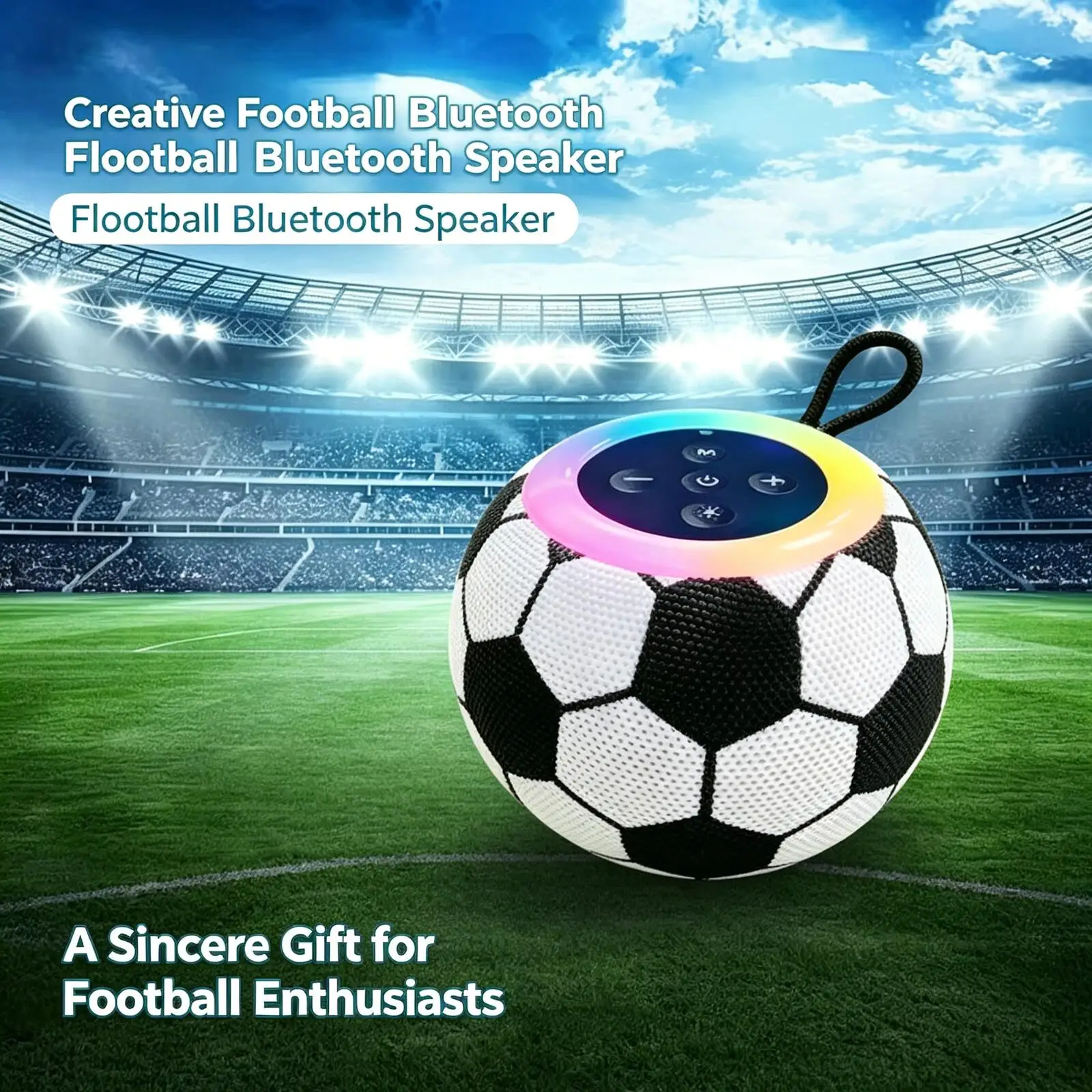 New Mini Football Wireless Bluetooth Speaker RGB Color Light Outdoor Stereo Bass Portable Hanging Speaker For All Smart Phones
New Mini Football Wireless Bluetooth Speaker RGB Color Light Outdoor Stereo Bass Portable Hanging Speaker For All Smart Phones