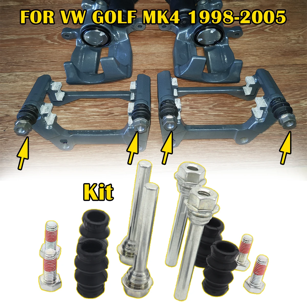 Rear Brake Caliper Cylinder Slider Guide Pin For Disc Housing Bolts Rubber Bushing Boot Seal Kit FOR VW GOLF MK4 1998 1999-2005
Rear Brake Caliper Cylinder Slider Guide Pin For Disc Housing Bolts Rubber Bushing Boot Seal Kit FOR VW GOLF MK4 1998 1999-2005