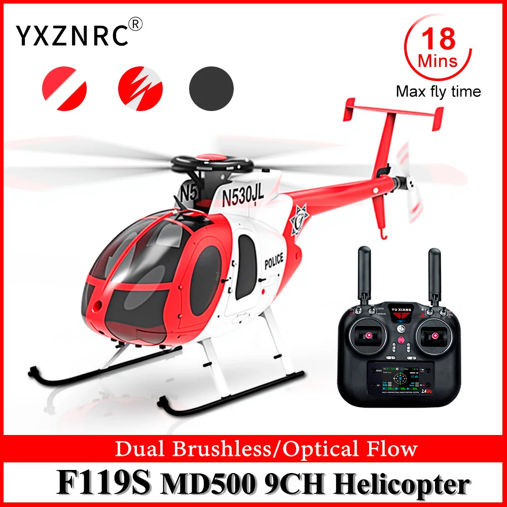YUXIANG F119S(MD500) Helicopter 9CH GPS 1/16 Optical Flow +LiDAR TOF/Altitude Hold Dual Brushless 350m 18Min Fight RC Airplane
YUXIANG F119S(MD500) Helicopter 9CH GPS 1/16 Optical Flow +LiDAR TOF/Altitude Hold Dual Brushless 350m 18Min Fight RC Airplane