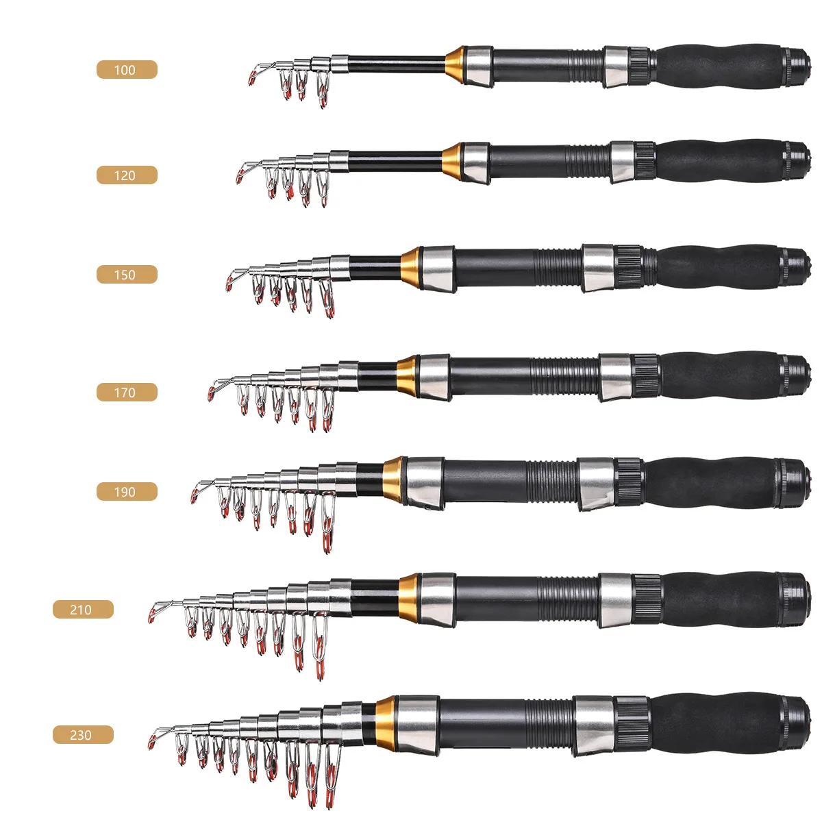 150-230CM Ultralight Black Lure Sea Fishing Rod Glass Body ABS+Stainless Steel Wheel Seat Outdoor Camping Leisure Equipment
150-230CM Ultralight Black Lure Sea Fishing Rod Glass Body ABS+Stainless Steel Wheel Seat Outdoor Camping Leisure Equipment