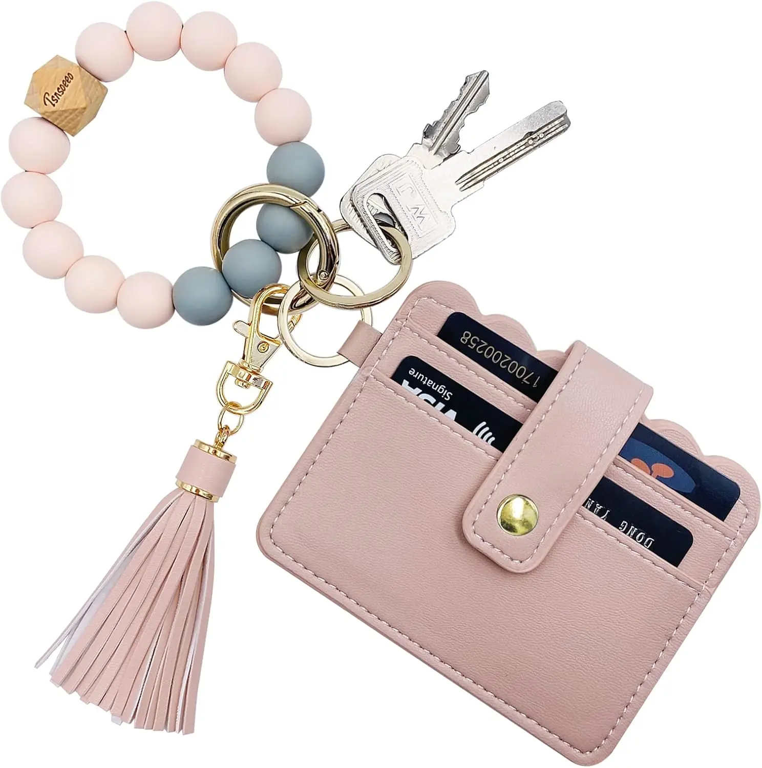 Tassel Beaded Keychain Wallet Wristlet for Women, Small Credit Card Holder Bracelet Purse
Tassel Beaded Keychain Wallet Wristlet for Women, Small Credit Card Holder Bracelet Purse