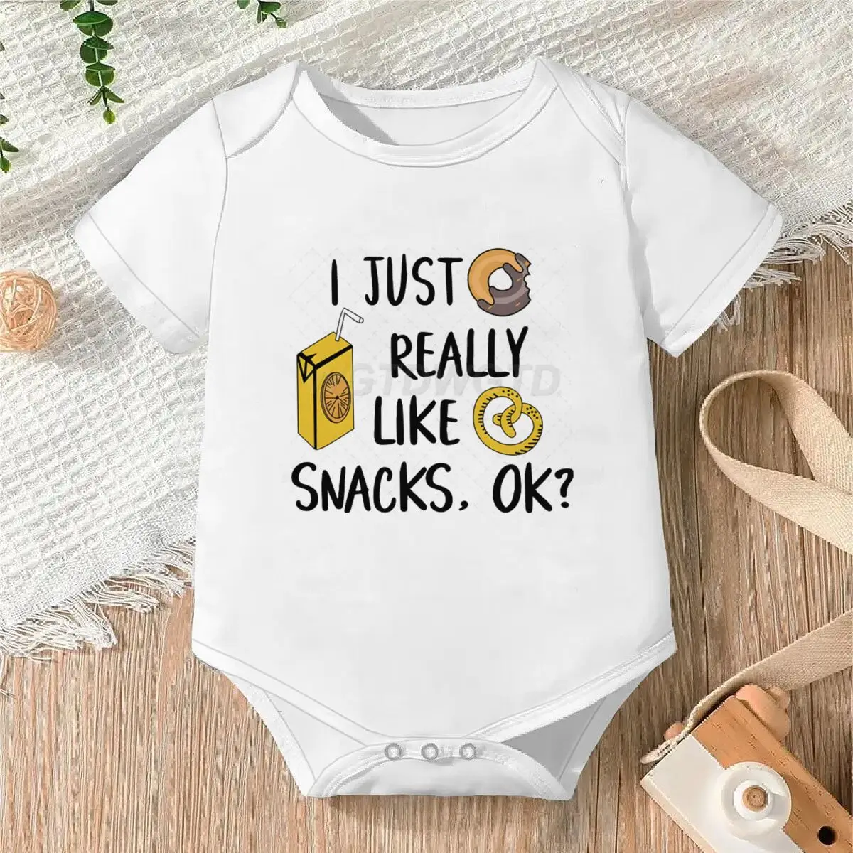 Infant Snack Lover Bodysuit "I Just Really Like Snacks" Print Funny Onesie Baby Girl Boy Short Sleeve Romper Cotton Jumpsuit
Infant Snack Lover Bodysuit "I Just Really Like Snacks" Print Funny Onesie Baby Girl Boy Short Sleeve Romper Cotton Jumpsuit