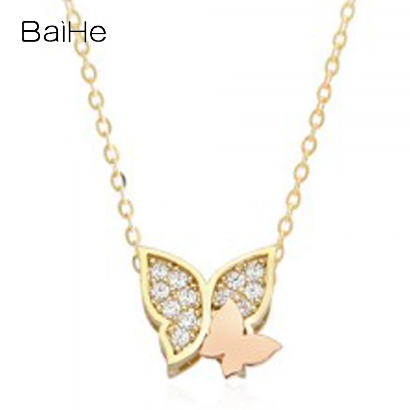 BAIHE Real Solid 14K Yellow+Rose Gold H/SI Natural Diamond Heart Butterfly Necklace Women Trendy Fine Jewelry قلادة فراشة القلب
BAIHE Real Solid 14K Yellow+Rose Gold H/SI Natural Diamond Heart Butterfly Necklace Women Trendy Fine Jewelry قلادة فراشة القلب