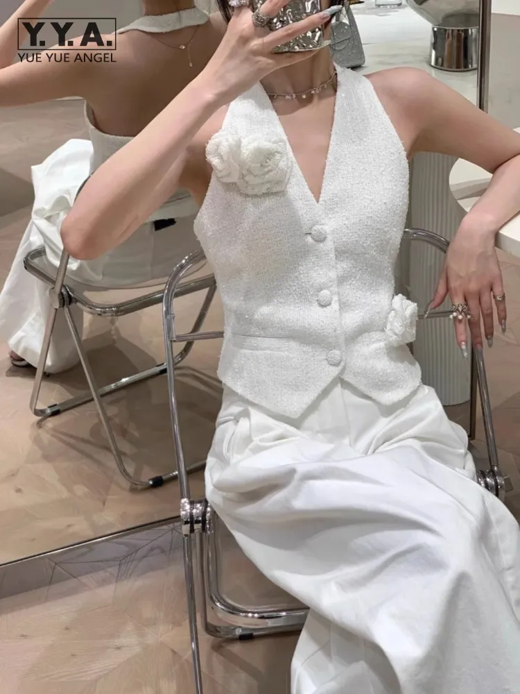 Women Sexy Halter Vest Summer V-Neck Single Breasted Slim Fit High Waist Sleeveless Jacket Office Ladies Fashion Tweed Waistcoat
Women Sexy Halter Vest Summer V-Neck Single Breasted Slim Fit High Waist Sleeveless Jacket Office Ladies Fashion Tweed Waistcoat