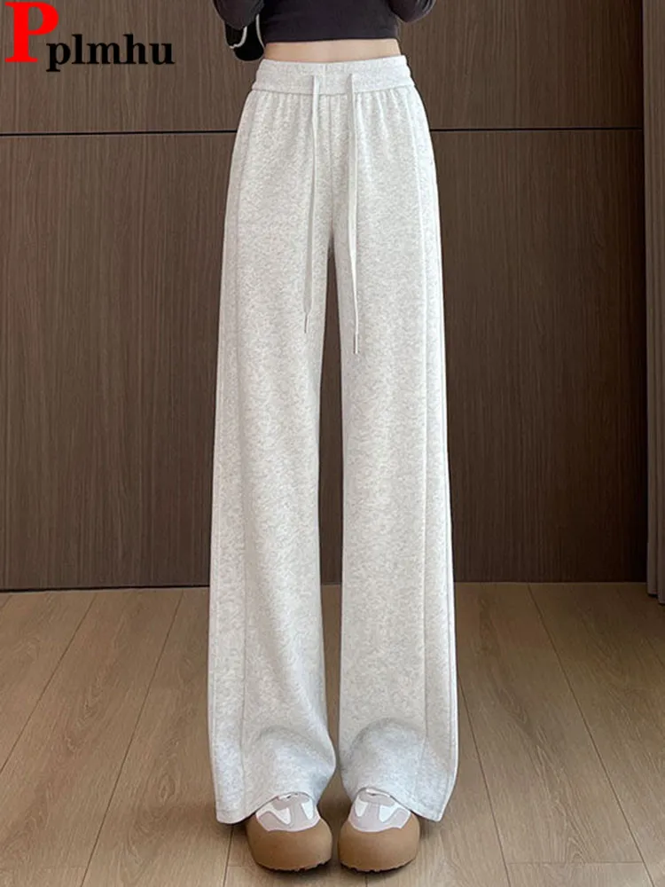Korean Fashion Loose Straight Pants Spring Fall Elastic High Waist Wide Leg Pantalones Women Casual Lace Up Solid Sweatpants New
Korean Fashion Loose Straight Pants Spring Fall Elastic High Waist Wide Leg Pantalones Women Casual Lace Up Solid Sweatpants New