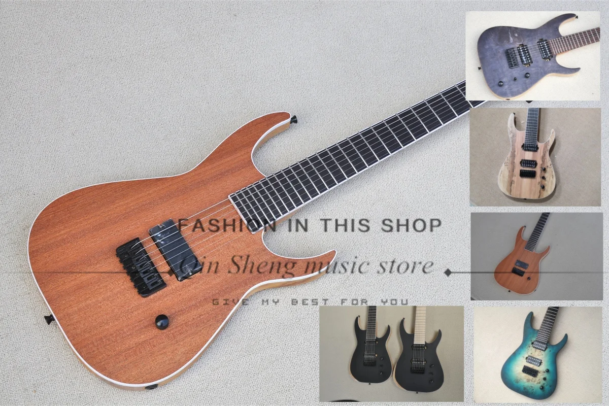 7 Strings Electric Guitar, Black M Guitar, Acacia veneer Ash wood Body, rosewood Headstock, Black Bridge
7 Strings Electric Guitar, Black M Guitar, Acacia veneer Ash wood Body, rosewood Headstock, Black Bridge