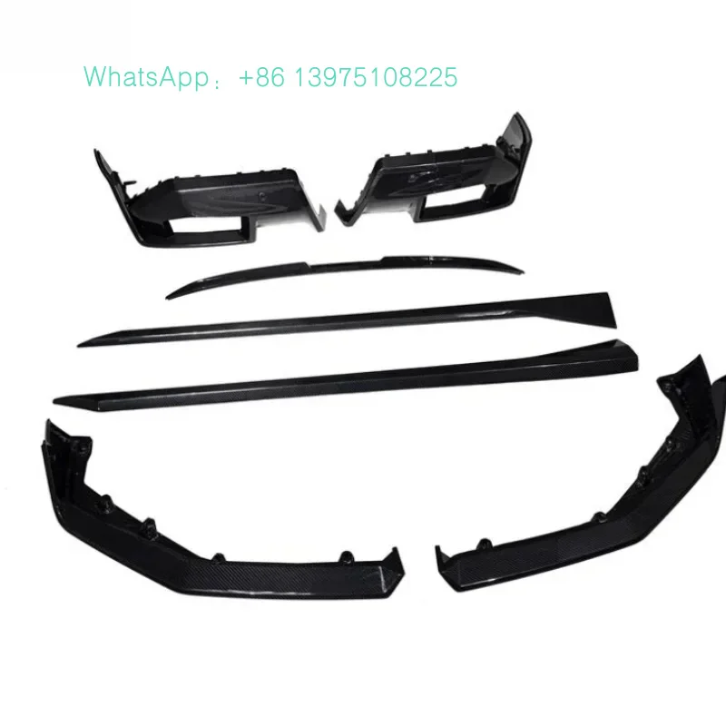 Carbon fiber body kit, including front lip, side skirts, rear diffuser, and spoiler, suitable M5 G90 G99 2025+ car bumpers.
Carbon fiber body kit, including front lip, side skirts, rear diffuser, and spoiler, suitable M5 G90 G99 2025+ car bumpers.