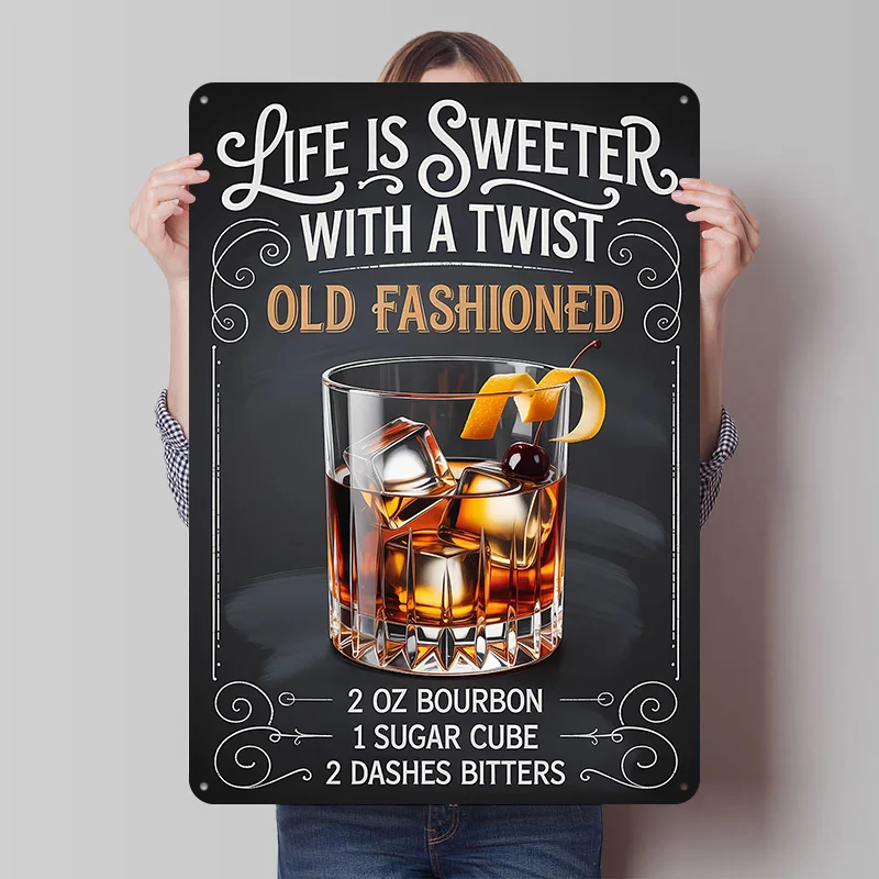 Old Fashioned Cocktail Recipe Printed Poster Customized Retro Wall Art Vintage Metal Tin Signs for Decoration Bedroom House Home
Old Fashioned Cocktail Recipe Printed Poster Customized Retro Wall Art Vintage Metal Tin Signs for Decoration Bedroom House Home
