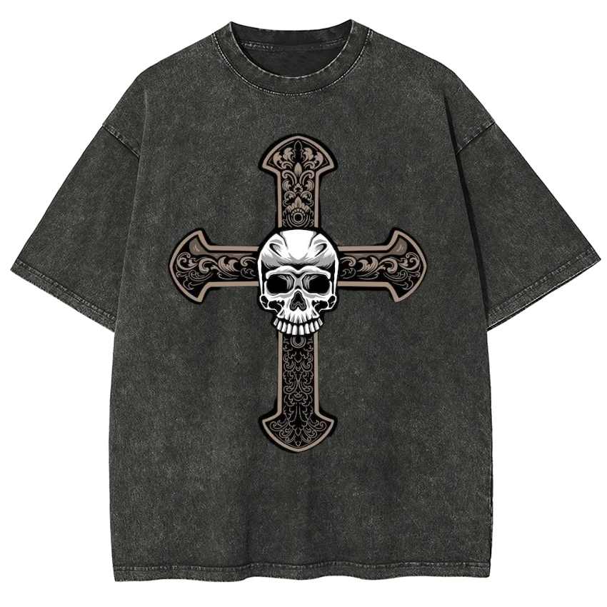 Street Trend Cross Skull Print Fashion Women's T-Shirt Loose Unisex Short Sleeve Summer Hot Selling Retro Hip Hop Top
Street Trend Cross Skull Print Fashion Women's T-Shirt Loose Unisex Short Sleeve Summer Hot Selling Retro Hip Hop Top