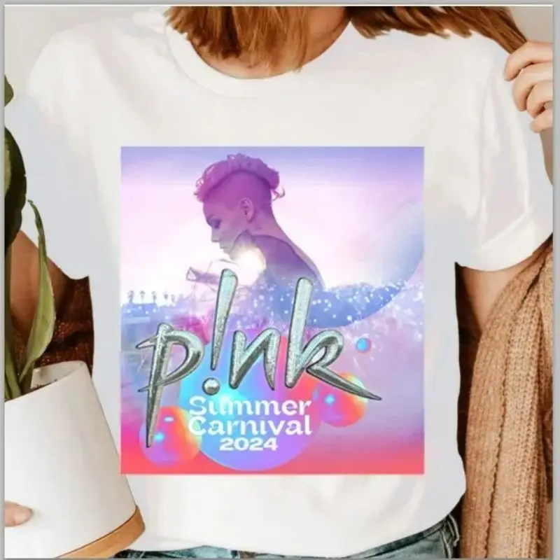 P!nk Singer Festival Printed T-shirt Women 90s Trend New Female Tee White Short Sleeve T Shirt Graphic Top Print Ladies Clothing
P!nk Singer Festival Printed T-shirt Women 90s Trend New Female Tee White Short Sleeve T Shirt Graphic Top Print Ladies Clothing